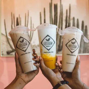 Banana Foster Milk, Mango Colada, &amp; Hong Kong Milk Tea