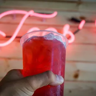 Fantasy Berries made with Hibiscus, Strawberries, Rose Hips, and Apples.