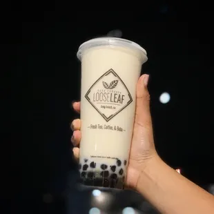 Jasmine Milk Tea with boba