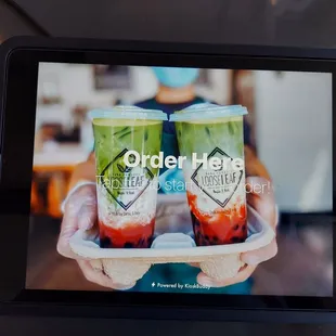 two drinks on a tray