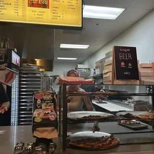 Ordering area and view of slices they have available
