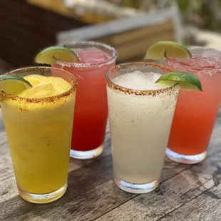 $6 margaritas for Taco Tuesday. Get them on the rocks or blended. Strawberry, watermelon, mango, or original.