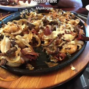 Our fajitas AFTER we ate!