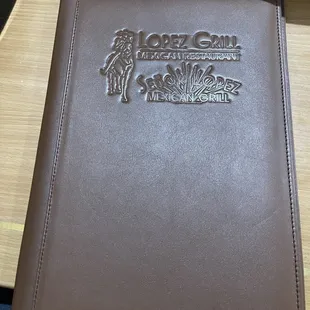 Menu cover