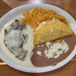 Relleno and Beef Taco #20 Combo