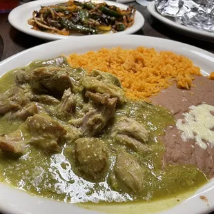 Chili Verde Pork Plate