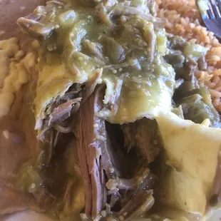 Take a look inside this child's verde burrito