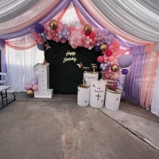 Draped canopy/backdrop.!