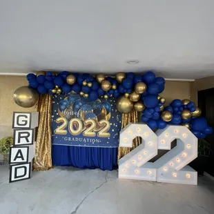 Graduation backdrop.