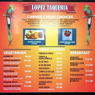 menu October 2022