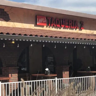 Outside of restaurant