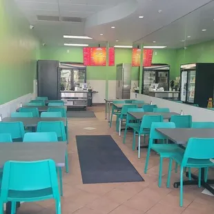 the inside of a restaurant