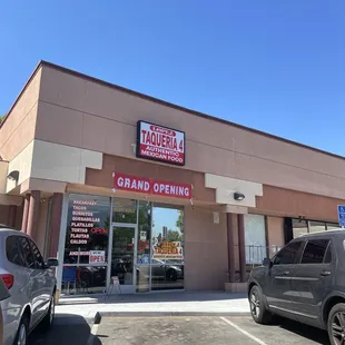 the front of the store