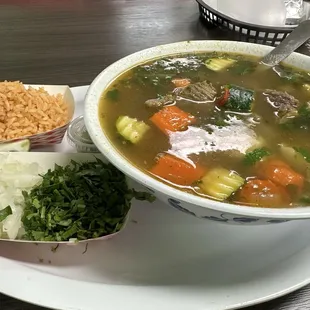 Beef soup (caldo de res) is sooo warm and comforting.