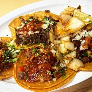 Al Pastor, Carne Asada, Lengua Tacos