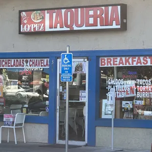 Front of the restaurant