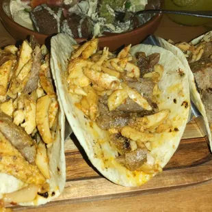 Lamb and chicken taco