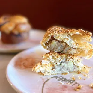 Potato Baharat Bourekas ($5) + Salted Chocolate Babka ($6.25)
