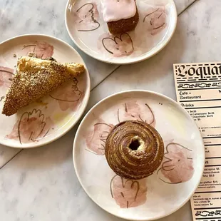 jam babka, potato boureka, mahlab cake