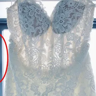 cobwebs hanging on all the windows, this is our professional photo from out wedding