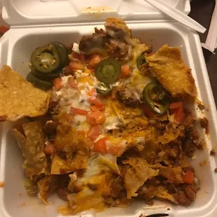Soggy, dried up nachos
