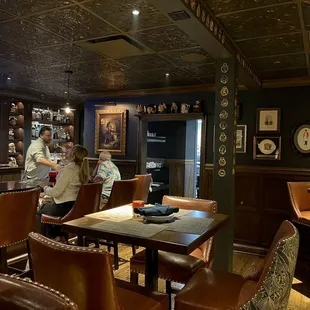 the bar and dining area