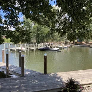 a dock and boats