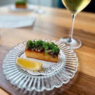 Nathan Matkowsky, May 2023 - Escargot, toasted pain de mie, hen of the woods, curly parsley