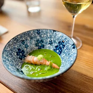 Nathan Matkowsky, May 2023 - Louisiana shrimp, little gem, fresh wasabi