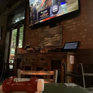 Our view of a very large TV.