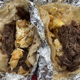 Now I got 2 Barbacoa potatoe and egg...under 6$. Your welcome