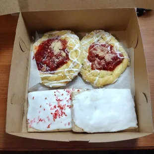 cherry danish and two non-Pop-brand tarts