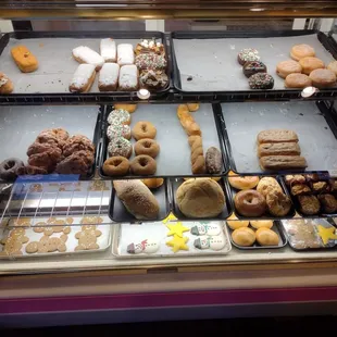 donuts, cookies, and bready items