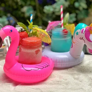 The Margarita Beach Club at Loreley featuring Flavored Margaritas, Frozen Margs, Margarita Unicorns, Frosé Flamingos, Tequila, Mezcal &amp; more