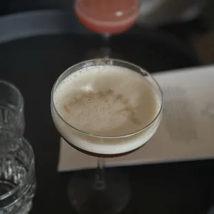Espresso martini (front) and the Robinson (rear)