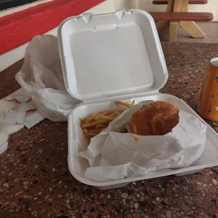 Double Cheeseburger with fries