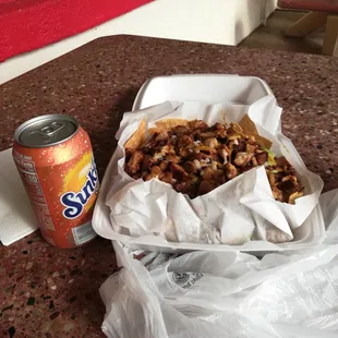 Super Nachos Pollo Asada