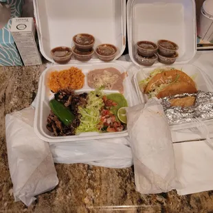 A big order of tasty Mexican food...