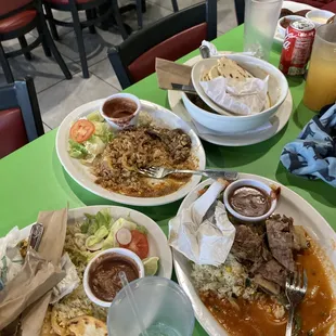 plates of food on a table