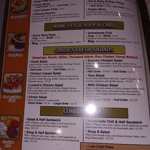 Apps and salads
