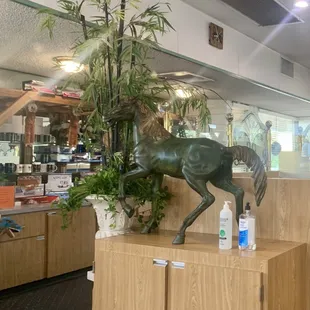 Cool Horse Sculpture and Mini Gift Shop!