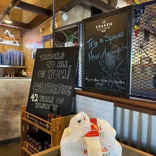 a bag of food on a counter