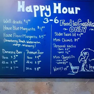 Happy Hour Menu Nov 2022