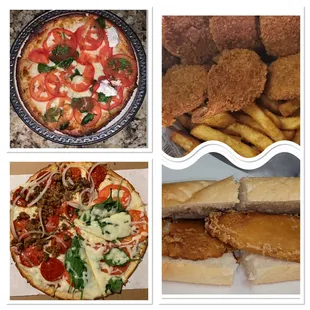 a variety of food items