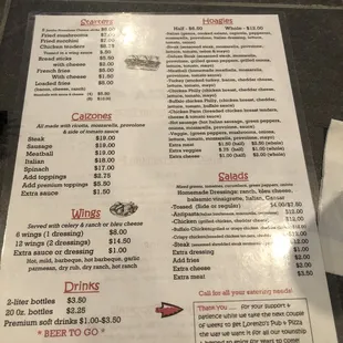 New Menu 4-20-21