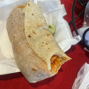 Spicy Shrimp Burrito