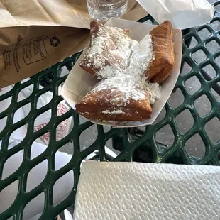 Praline stuffed beignets