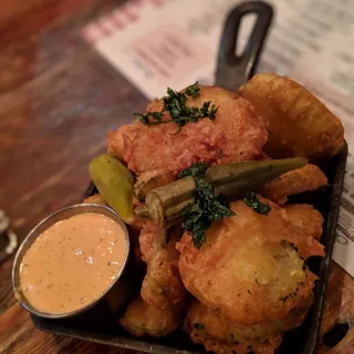 Fried Pickles and Jalapenos