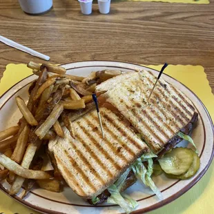 Wild Turkey Club Panini and French fries