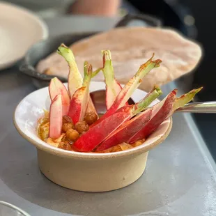 Hummus and Radishes
